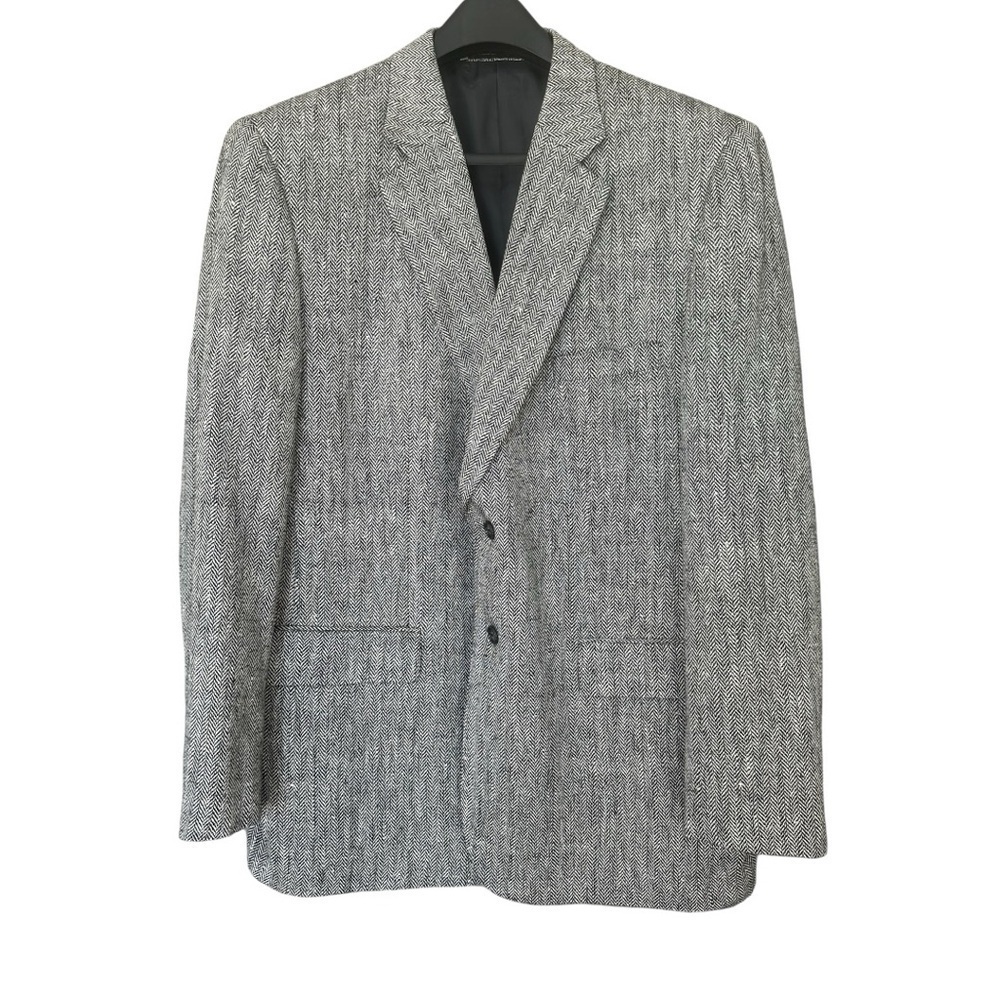 Towncraft Textured Gray & Black Men's Blazer Suit Jacket Sz 46 Regular